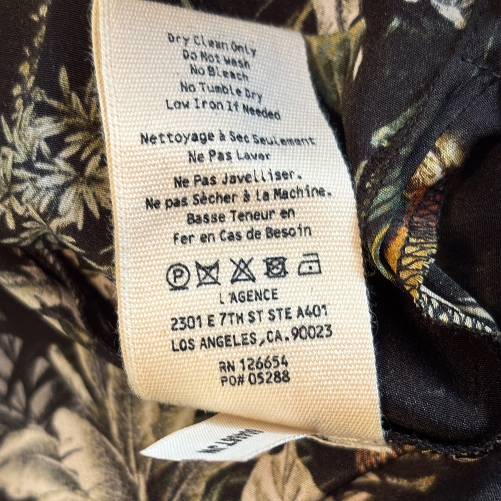 L’Agence black Safari Print Tie-Waist Women's Maxi Dress - Picture 11 of 13